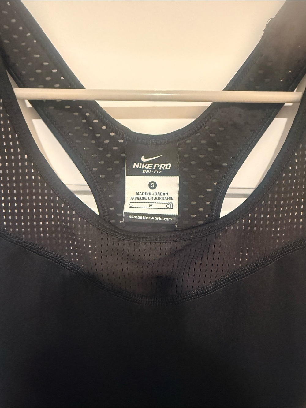 Nike Black Mesh Racerback Performance Tank - Picture 4 of 4